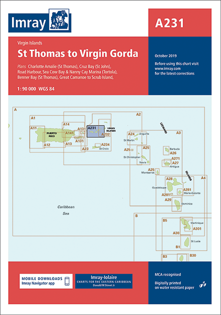 IMRAY CHART A231 St Thomas to Virgin Gorda
