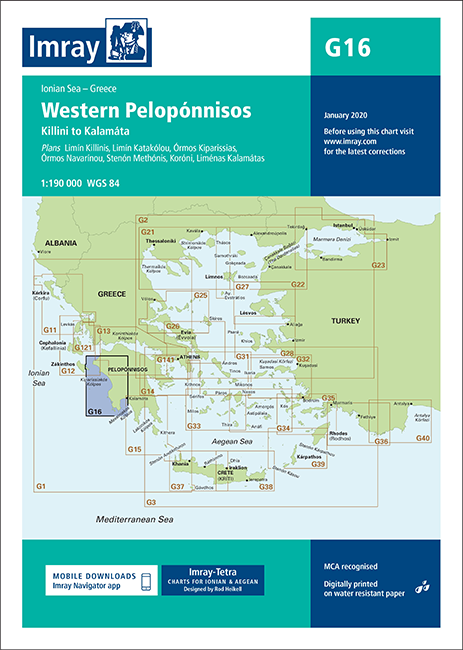 IMRAY CHART G16 Western Pelopónnisos