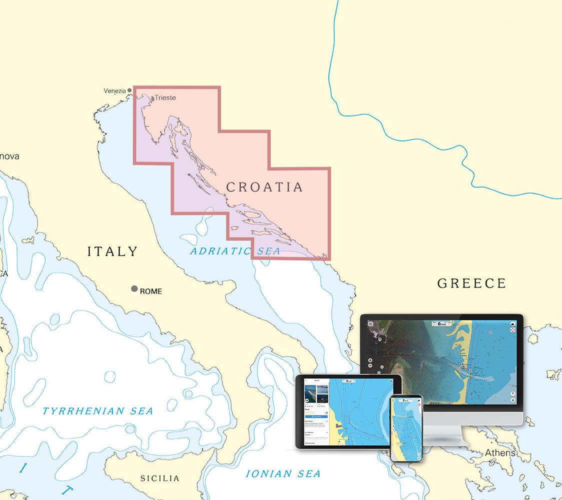 Digitale Seekarten für die NV Charts App - Kroatien