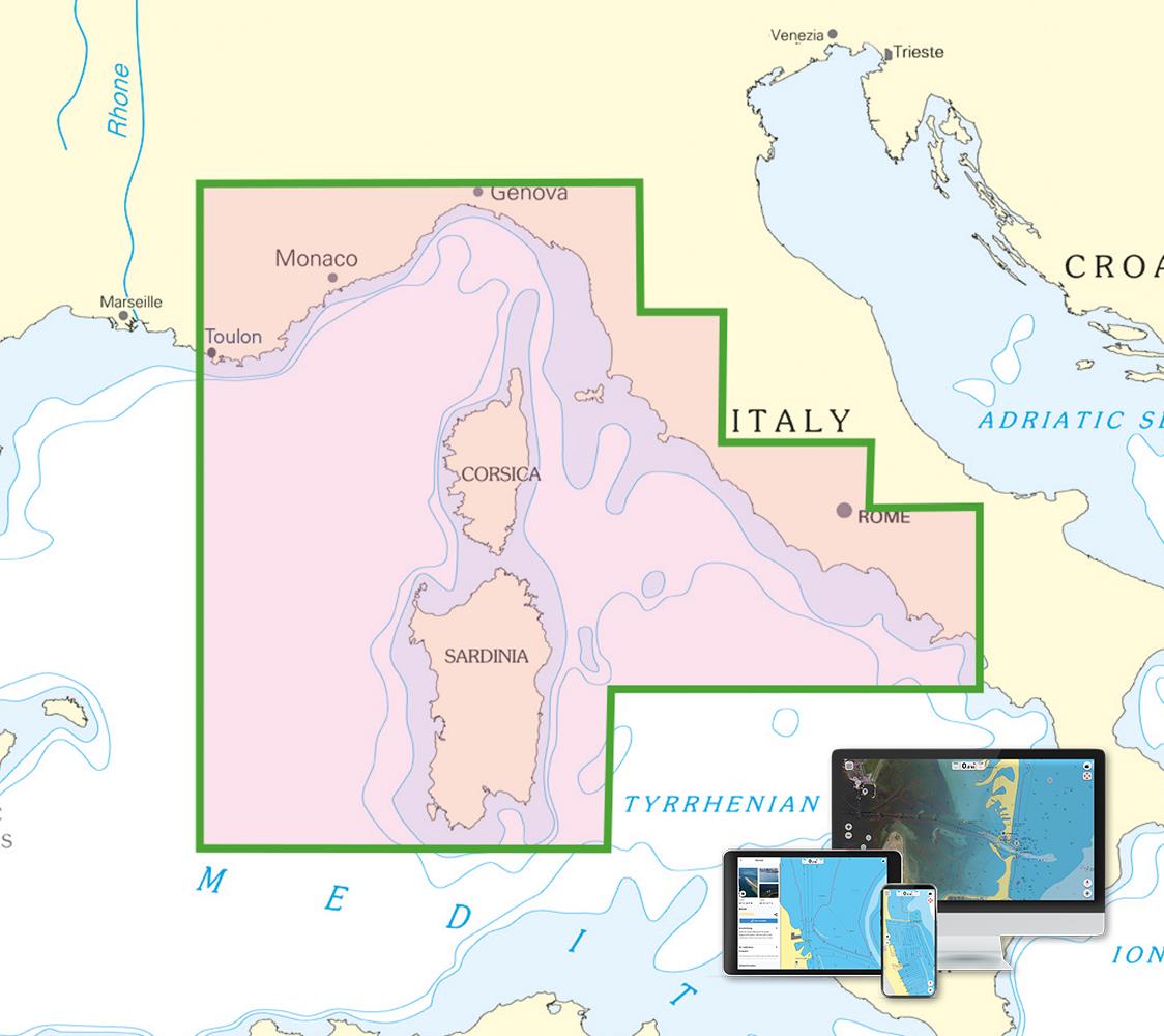 Digitale Seekarten für die NV Charts App - Mittelmeer Ost