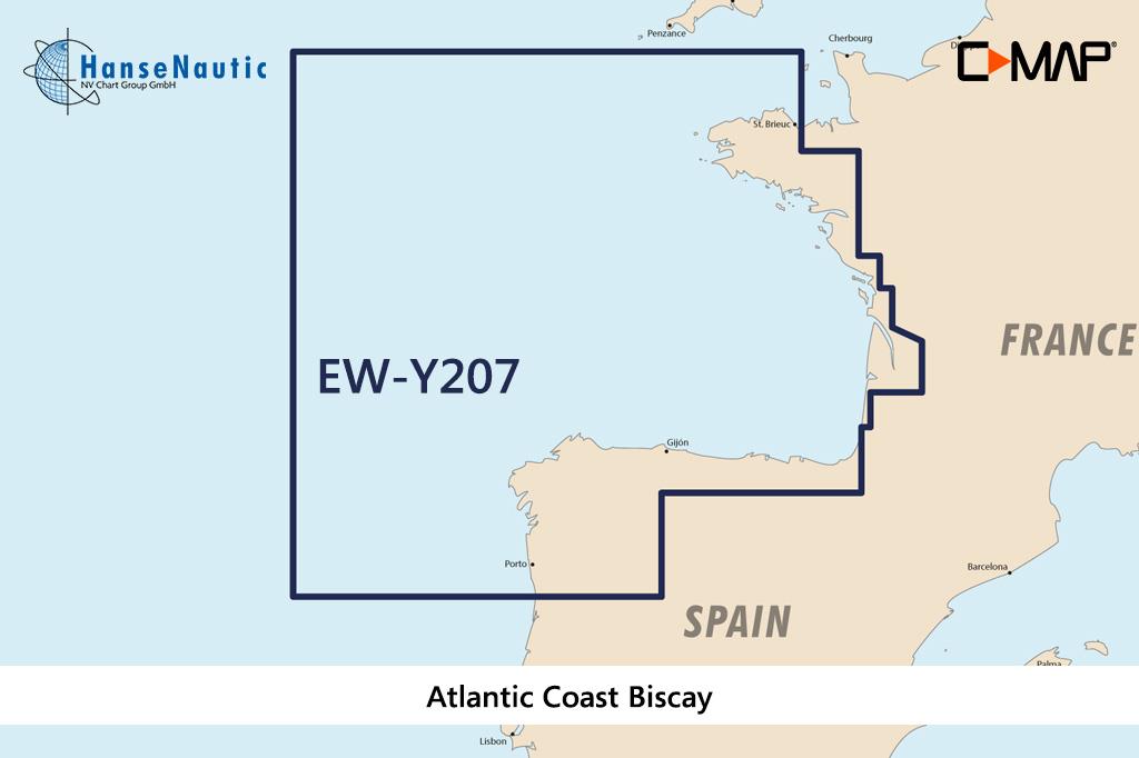 C-MAP Discover Côte atlantique de Biscaye (France et nord de l'Espagne) EW-Y207