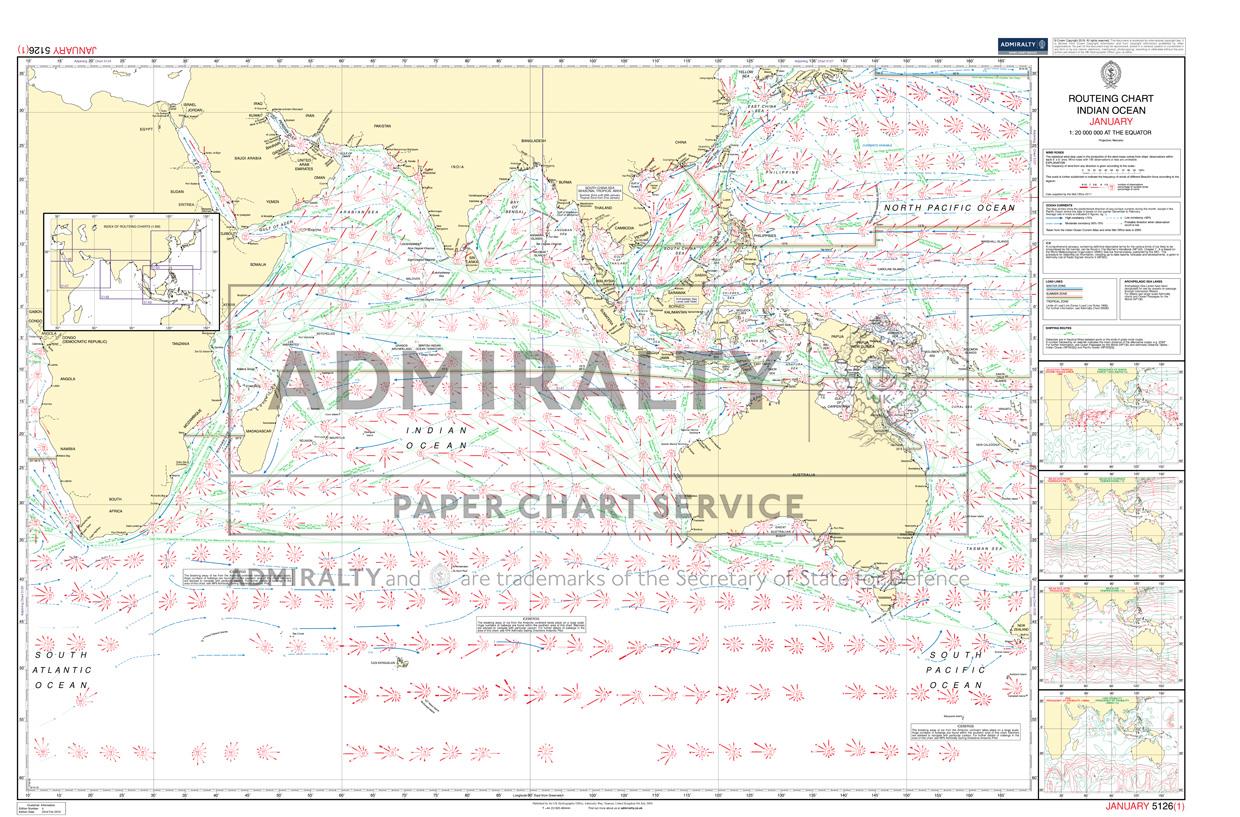 Admiralty Routeing Charts Indian Ocean 5126 (June)