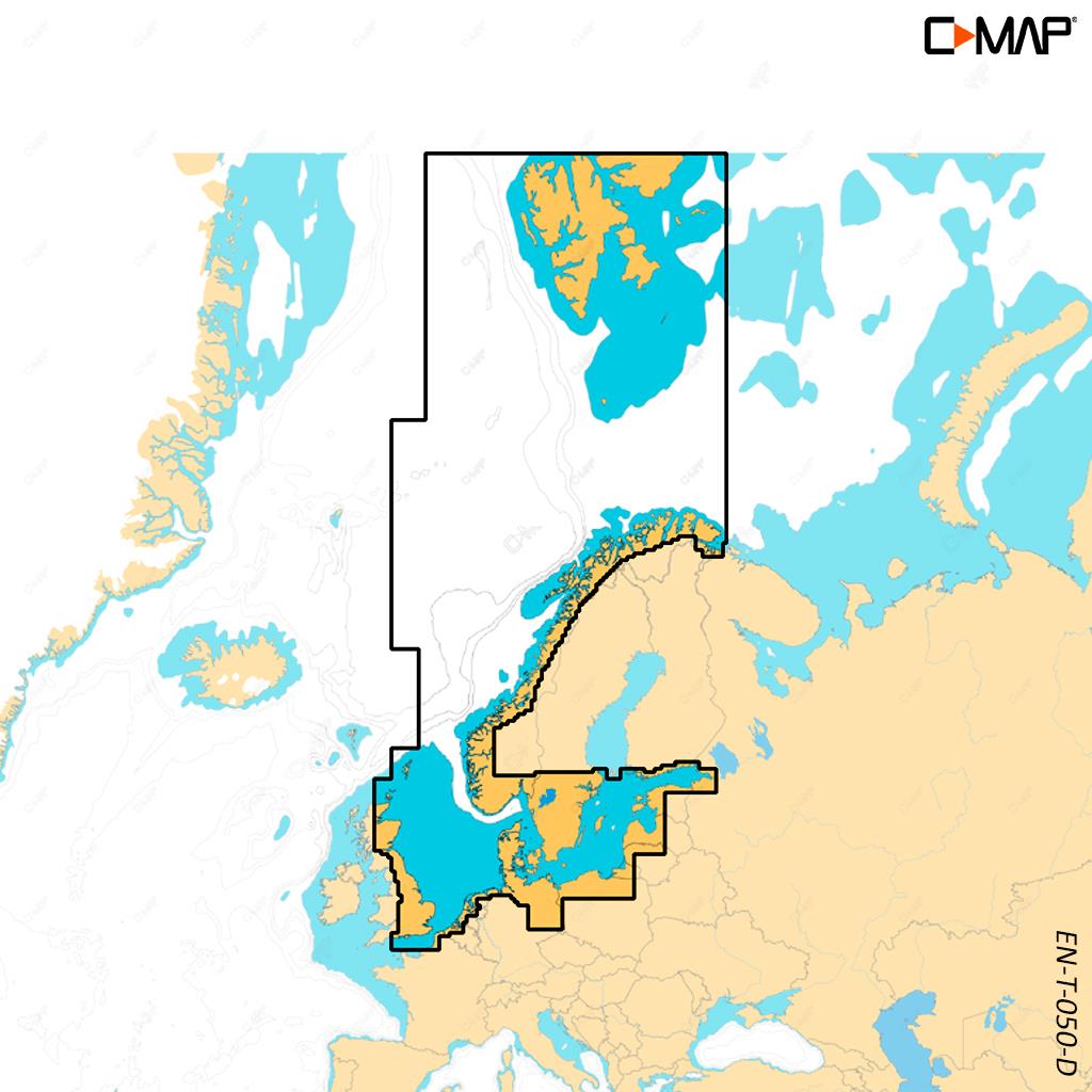 C-MAP Discover X L'Europe du Nord (Mer du Nord et Mer Baltique) EN-T-050