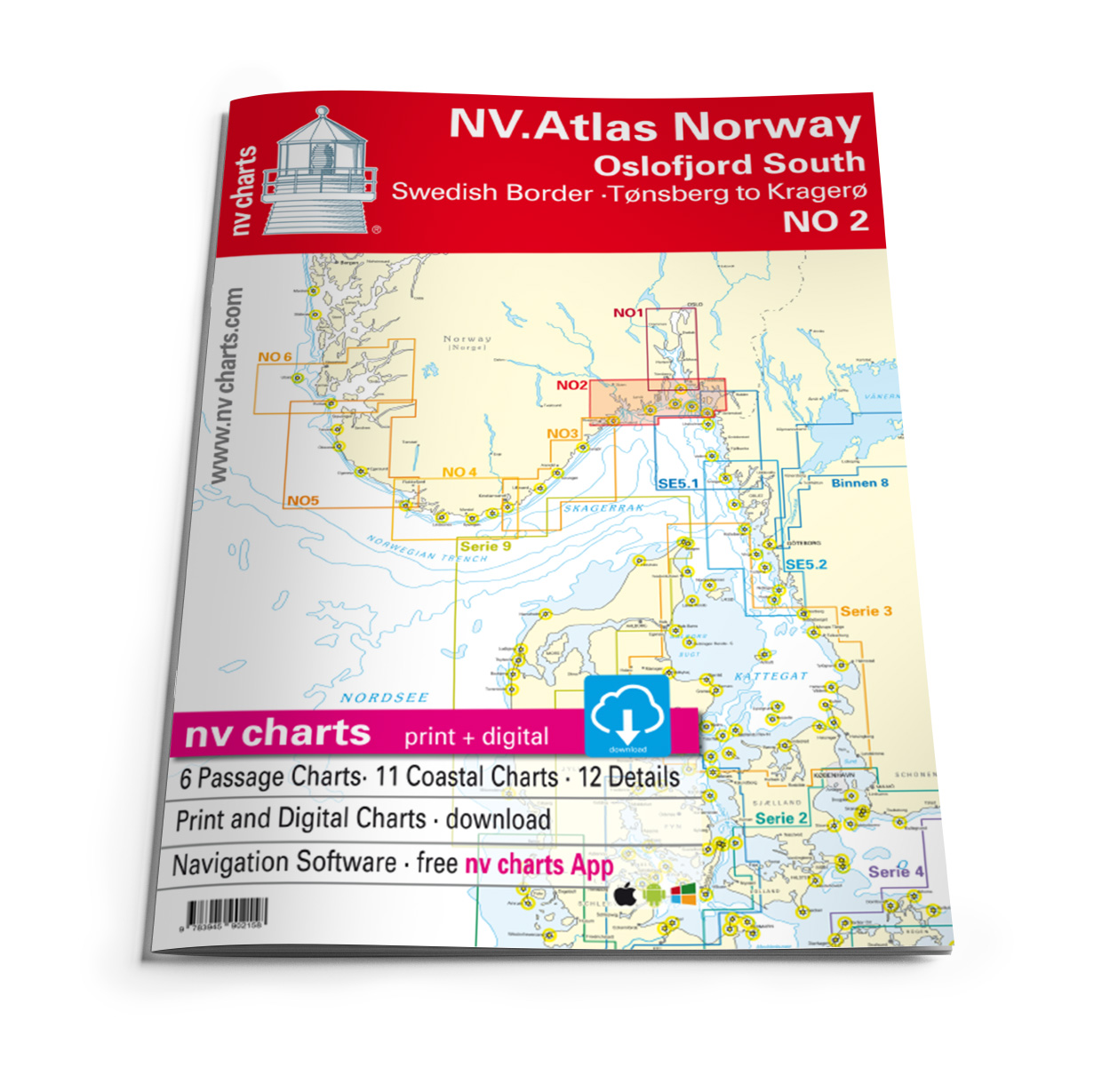 NV Atlas NO2 Oslofjord Sør - Svenska Grensen til Kragerø