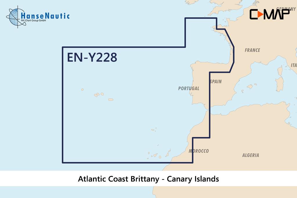C-MAP Reveal Côte Atlantique Bretagne-Canaries EW-Y228