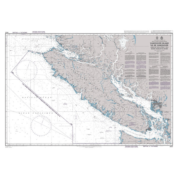 Vancouver Island Ile de Vancouver Juan de Fuca Strait to/a Queen Charlotte Sound. UKHO4922