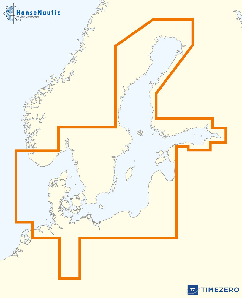 TimeZero Vektorkarte WIDE "Baltic Sea and Denmark" Mapmedia WVJENM299 by C-Map 