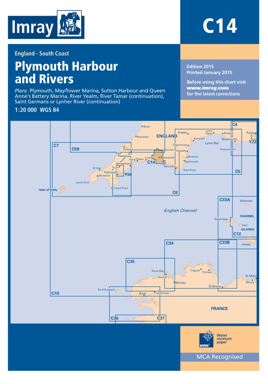 IMRAY CHART C14 Plymouth Harbour and Rivers