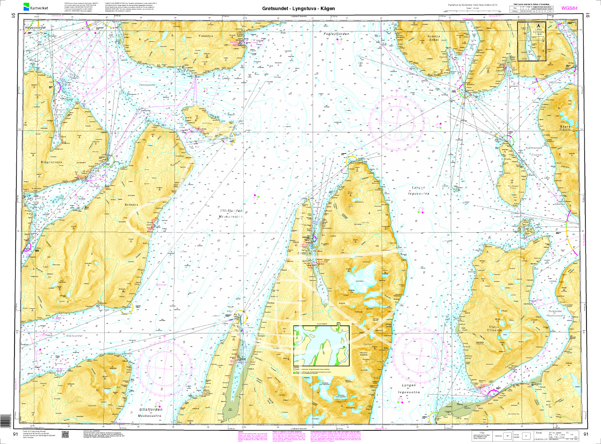 Norwegen N 91 Atlantik Grøtsundet - Lyngstuva - Kågen